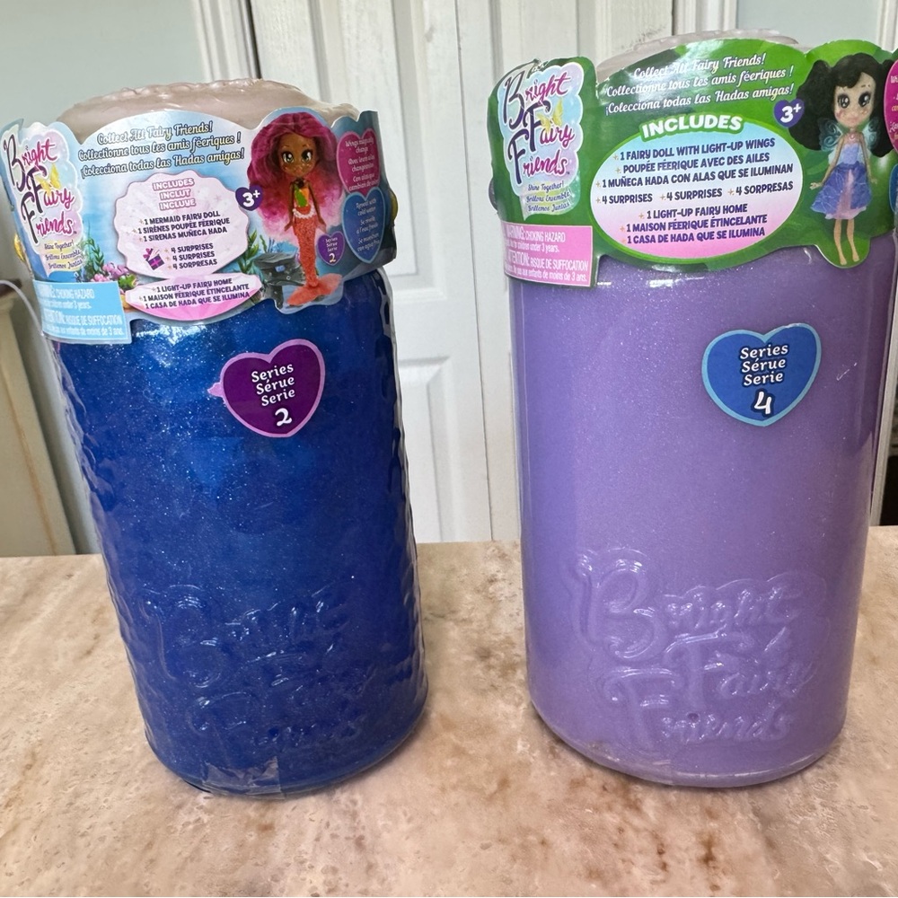 Bright Fairy Friends Series 2 and 4 Glitter Jars